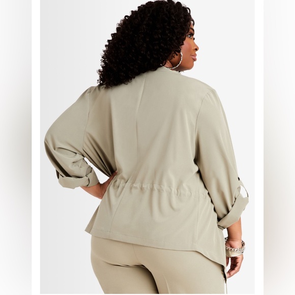 Drawstring Wrap Utility Jacket (set) - Picture 3 of 3